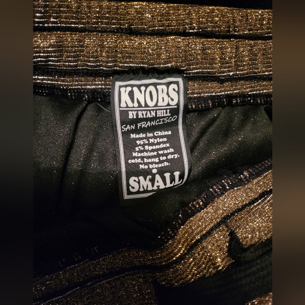 Knobs Gold Joggers, Size Small - image 3
